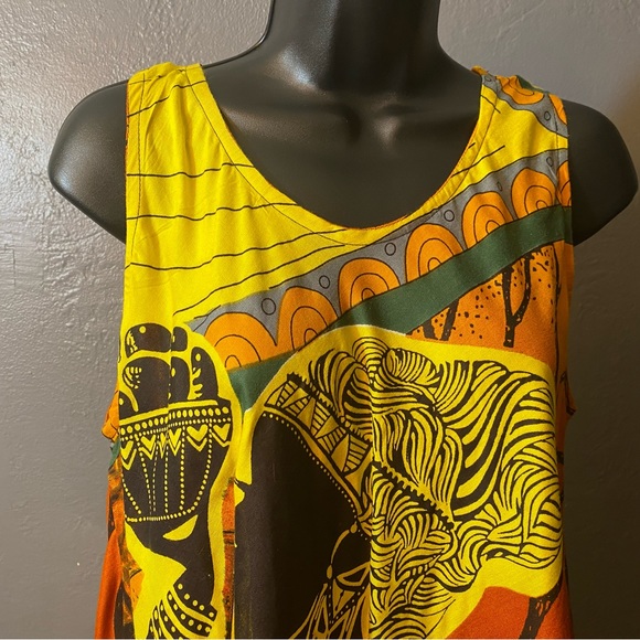 NF KAFTAN Boho African Woman Polyester Mumu Umbrella Tunic Dress - Picture 3 of 16